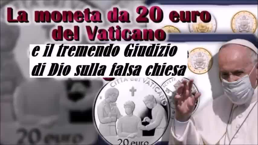 LA MONETA DA 20 EURO DEL VATICANO CON un medico e infermiere che iniettano vaccino Covid ad un paziente dopo quella da 10 euro con Pachamama sopra e il tremendo Giudizio sulla falsa chiesa MASSONICO SATANICA BERGOGLIANA