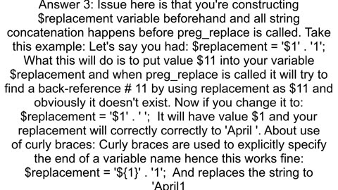 Why wrap a backreference number in curly braces in the replacement string of a preg_replace