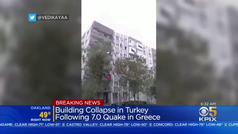 7.0 Earthquake In Aegean Sea Shakes Turkey, Greece; Buildings Toppled, Tsunami Floods Streets