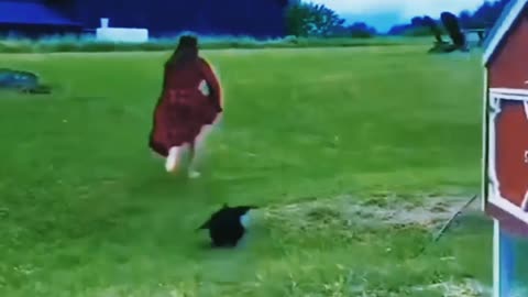 The woman barely survived