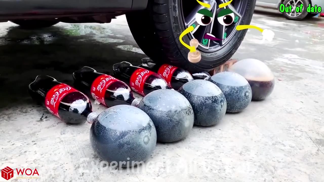 Crushing Crunchy & Soft Things by Car _ Experiment Car vs Nails, Coca Cola _Woa Doodles Funny Videos