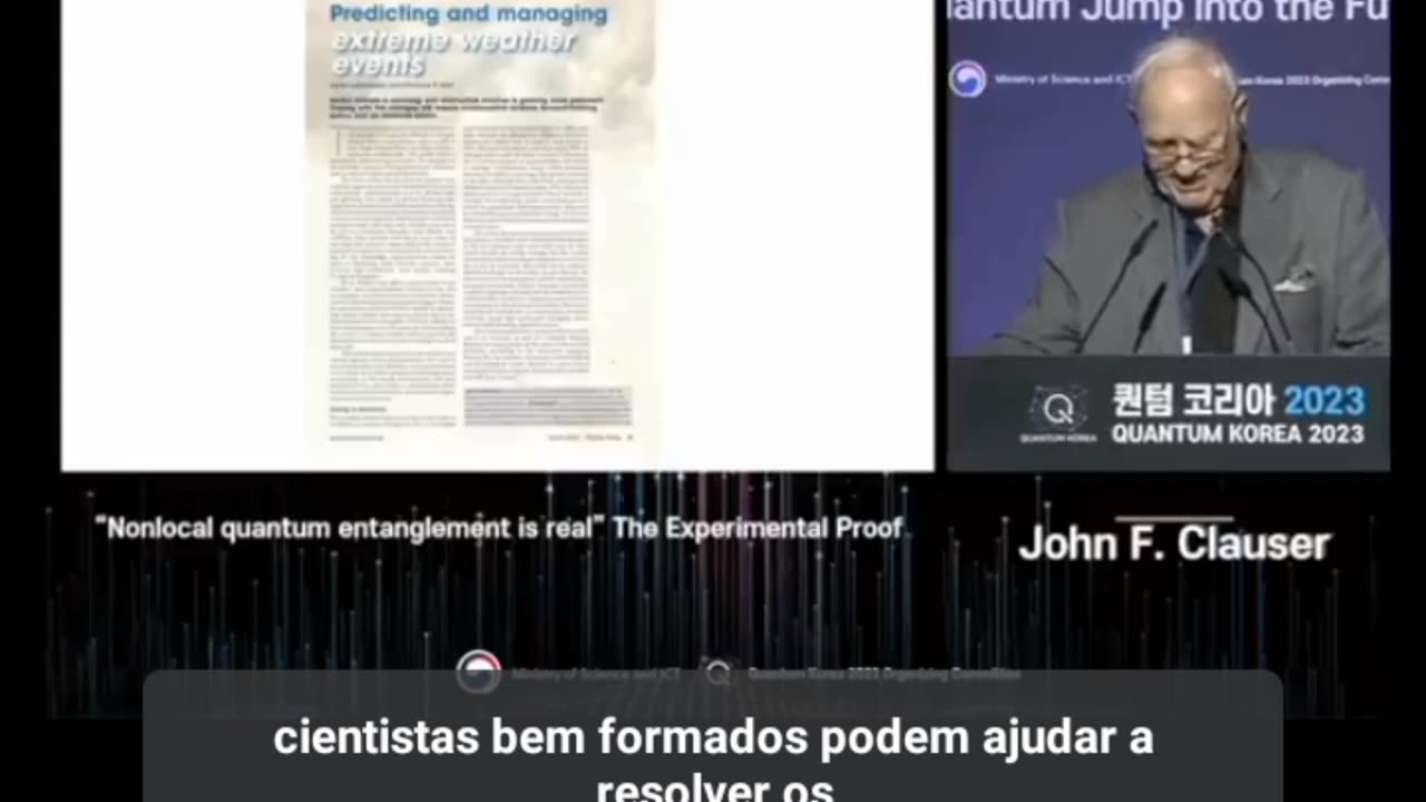 Prêmio Nobel Dr. John Clauser palestra sobre clima e desinformação, Aquecimento climático é uma farsa.