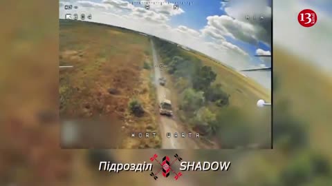 Going to a battle on military hardware, Russians are “met” by a kamikaze drone