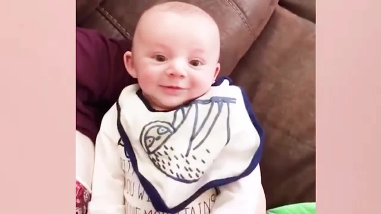 Cute baby reaction