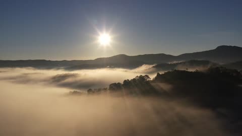 The sun from above the clouds