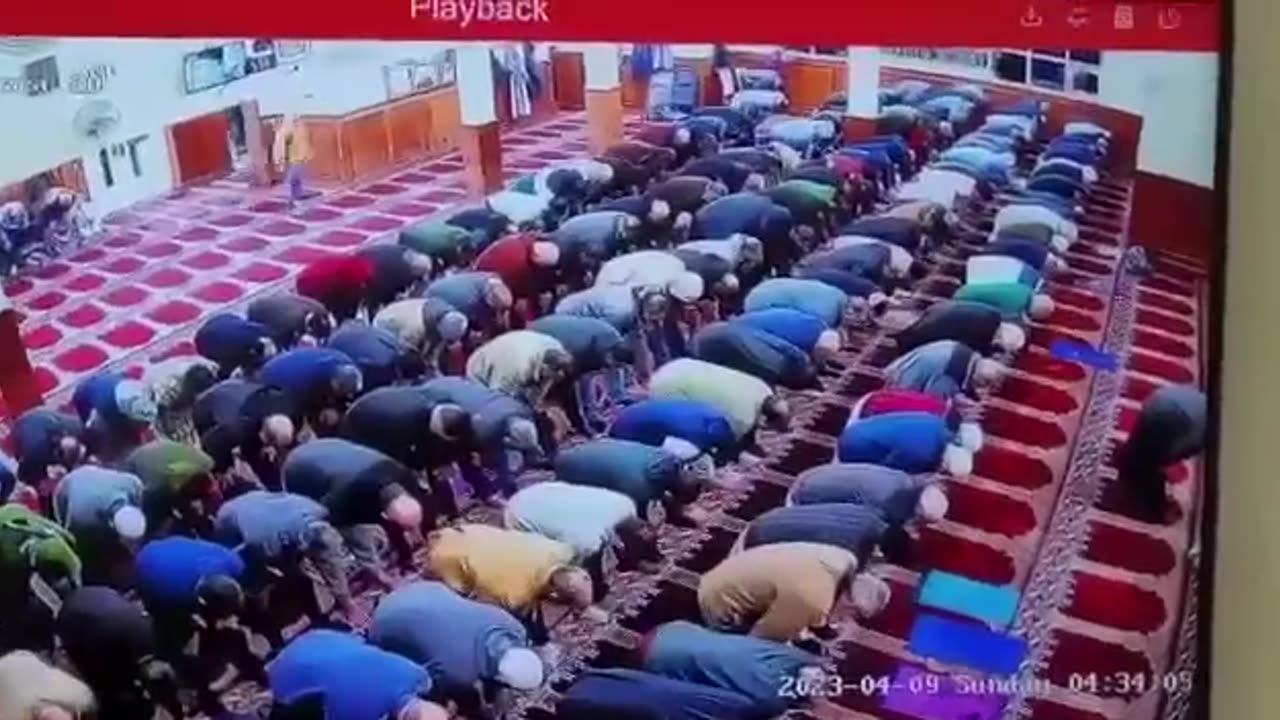 Man stabbing a mosque imam during congregation prayer