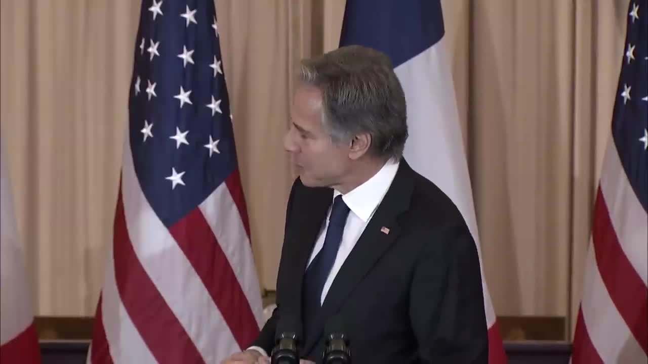 Secretary Blinken and Vice President Harris host a State luncheon honoring French President Macron