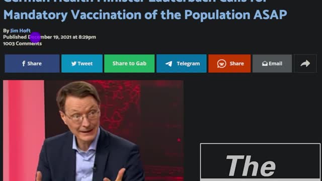 German Health Minister Calls For Mandatory Jabs For Everyone