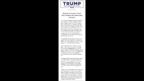 Statement by Trump - Witchhunt