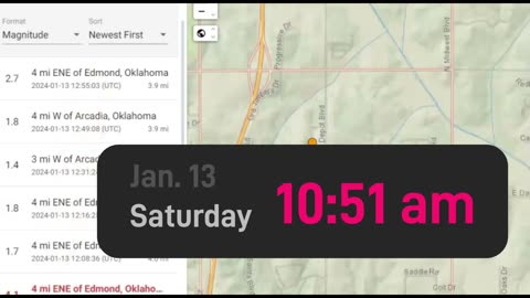 Large Earthquake Swarm, In Edmond, Oklahoma, After Unknown Faults Reactivation