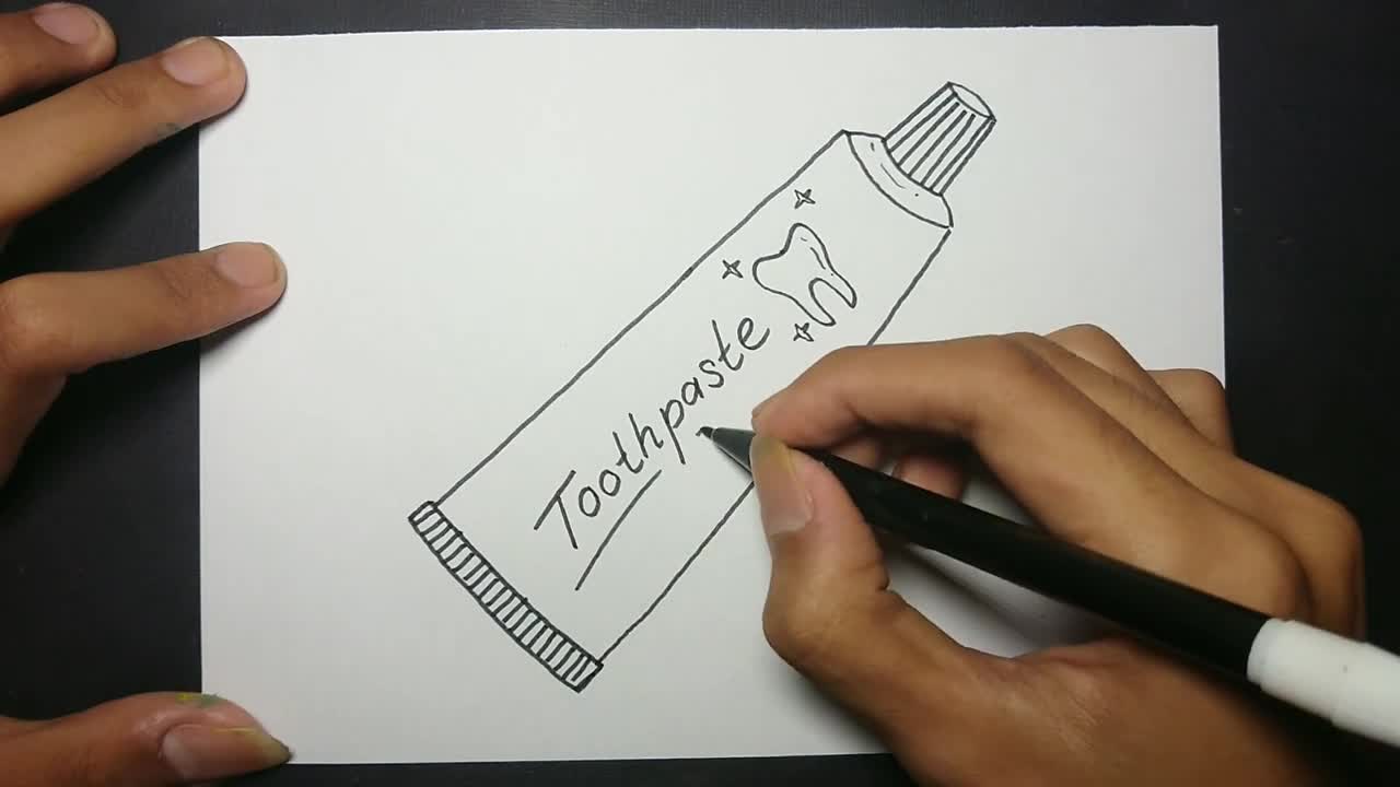 How to Draw a Toothpaste Tube