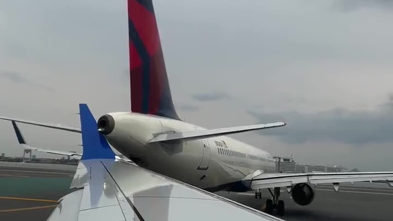 A collision occurred at Boston-Logan Airport between a United 737 MAX and a Delta A321