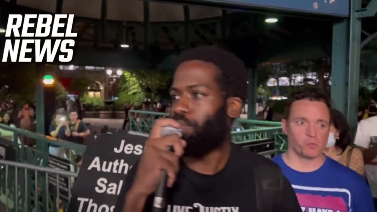 Abortion Activists Yell and Scream to Thwart a Black Man from