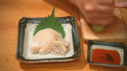 Giant Clam SCALLOPS Sashimi | JAPANESE Food...