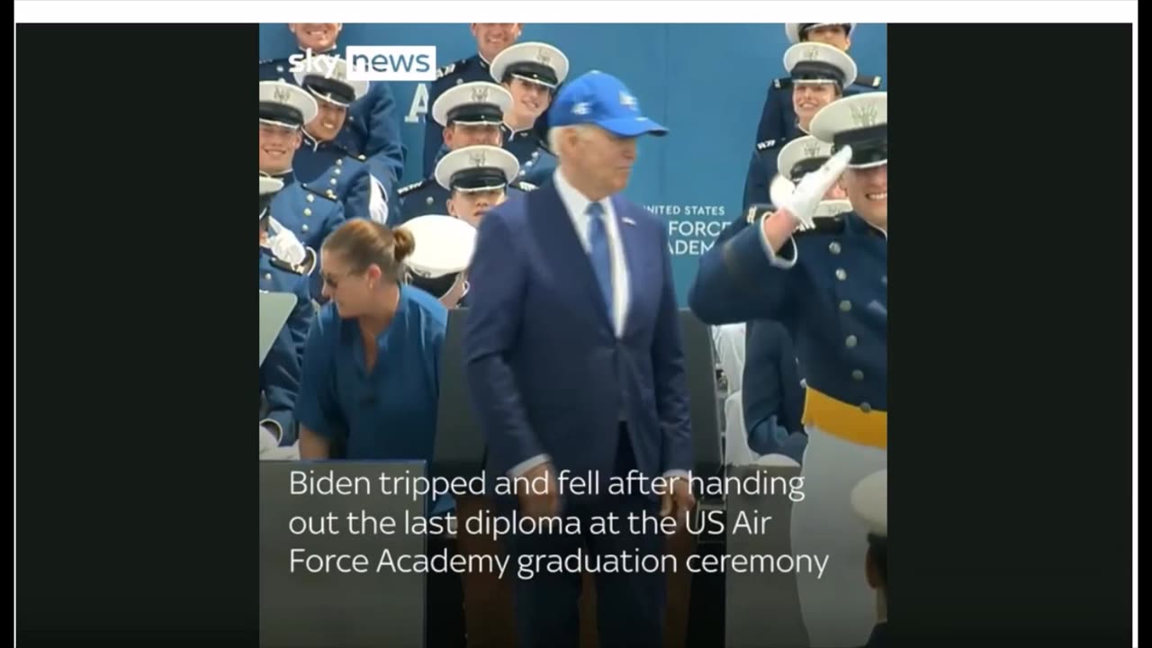 ROBOTIC Joe Biden has tripped and fallen AGAIN