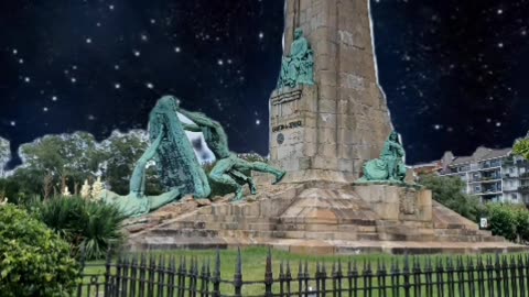 Stars above the monument