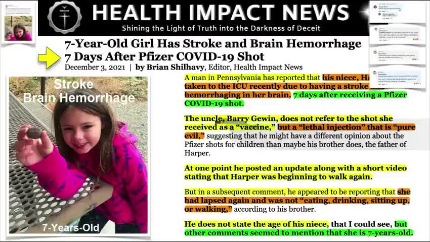 7 yr. old has stroke 1 wk. after shot.