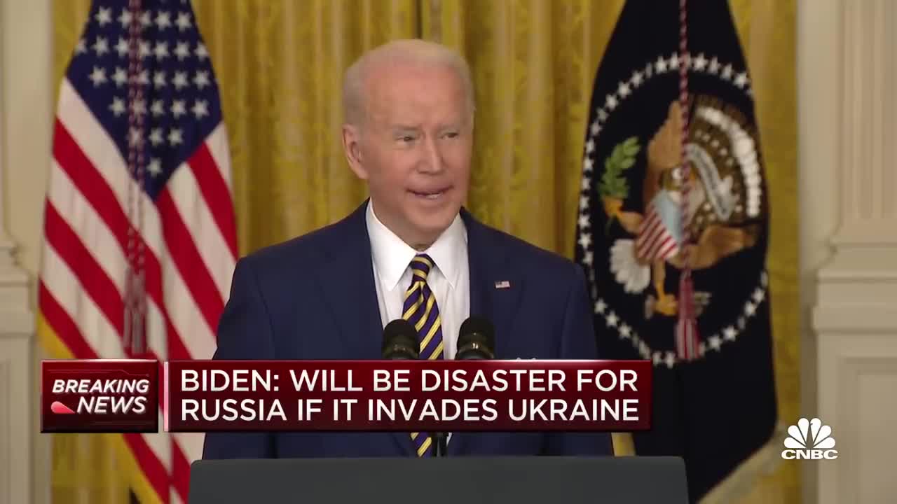 Russia will be held accountable if it invades Ukraine, says President Biden