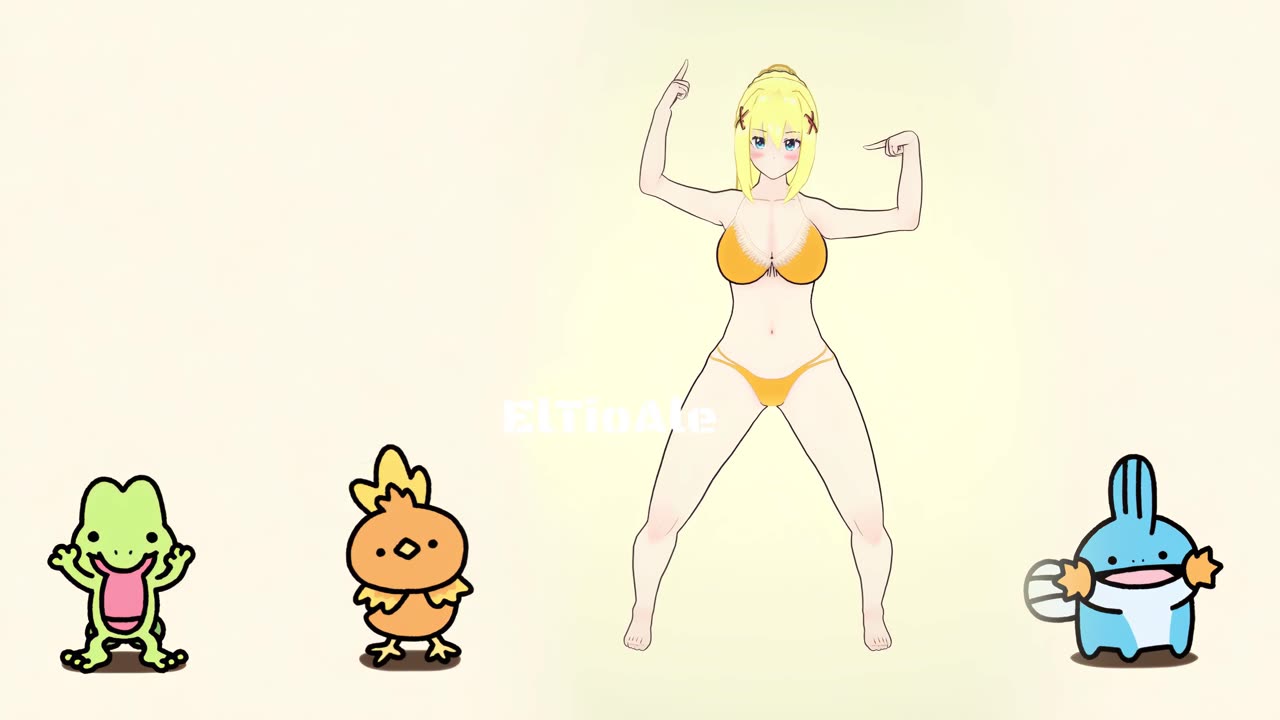 Darkness Bikini Konosuba Pokémon dancing POKÉDANCE #mmd #Darkness #konosuba