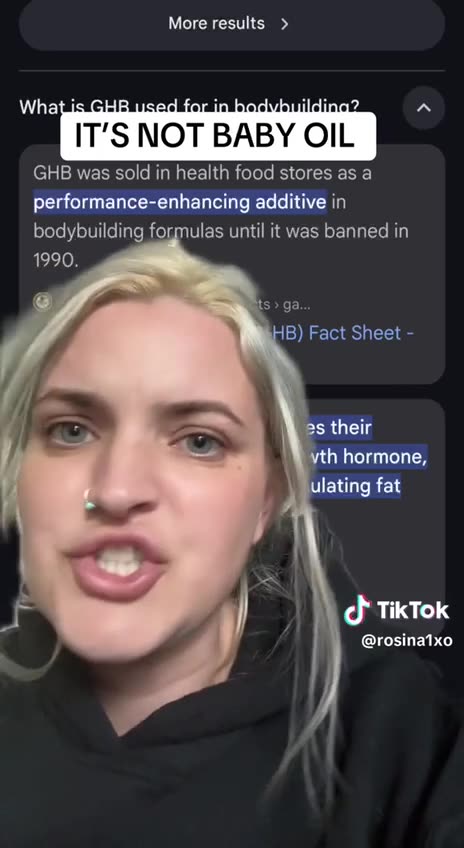 IT'S "GHB" NOT BABY OIL