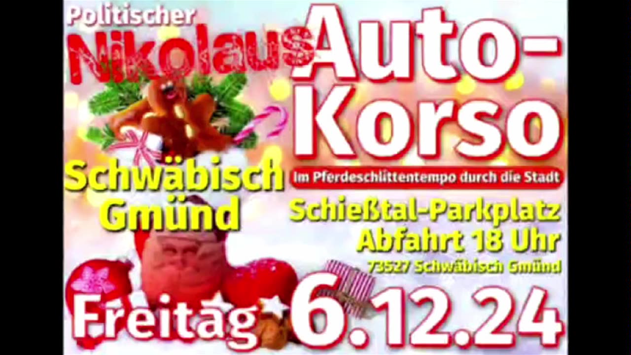 Nikolaus - Auto-Korso - Schwäbisch Gmünd - Freitag 06.12.2024