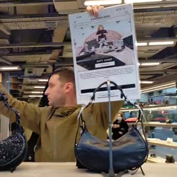 Tommy Robinson and his team flash demo at Balenciaga on New Bond Street, central London.