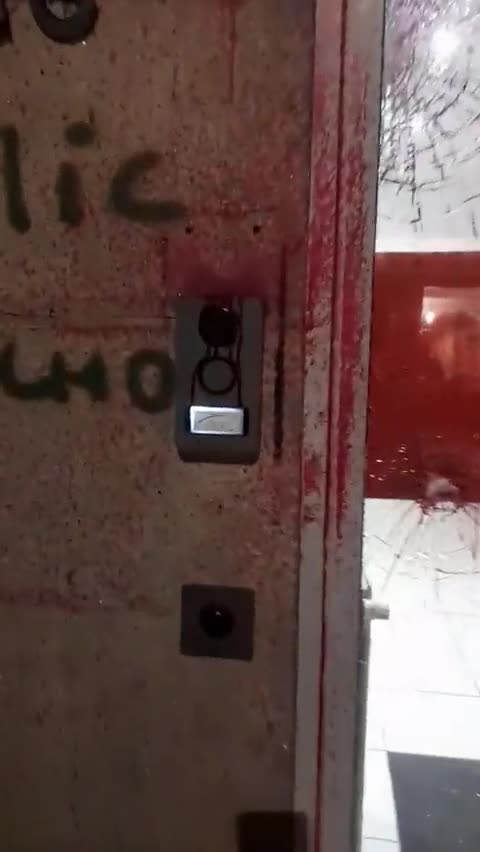 Police station in Rennes hit as the French riot across the country following Macron...