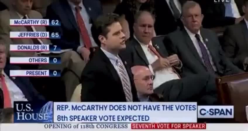 Matt Gaetz Voted Donald J Trump for Speaker 💥