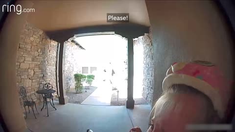 Very Dangerous.Taylor Talks to Her Neighbor On Ring Video Doorbell After Running Away From a Bobcat