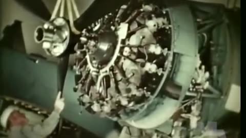 World War 2 US Navy Avaition Machinist Mates Fix it 1944 Restored Color