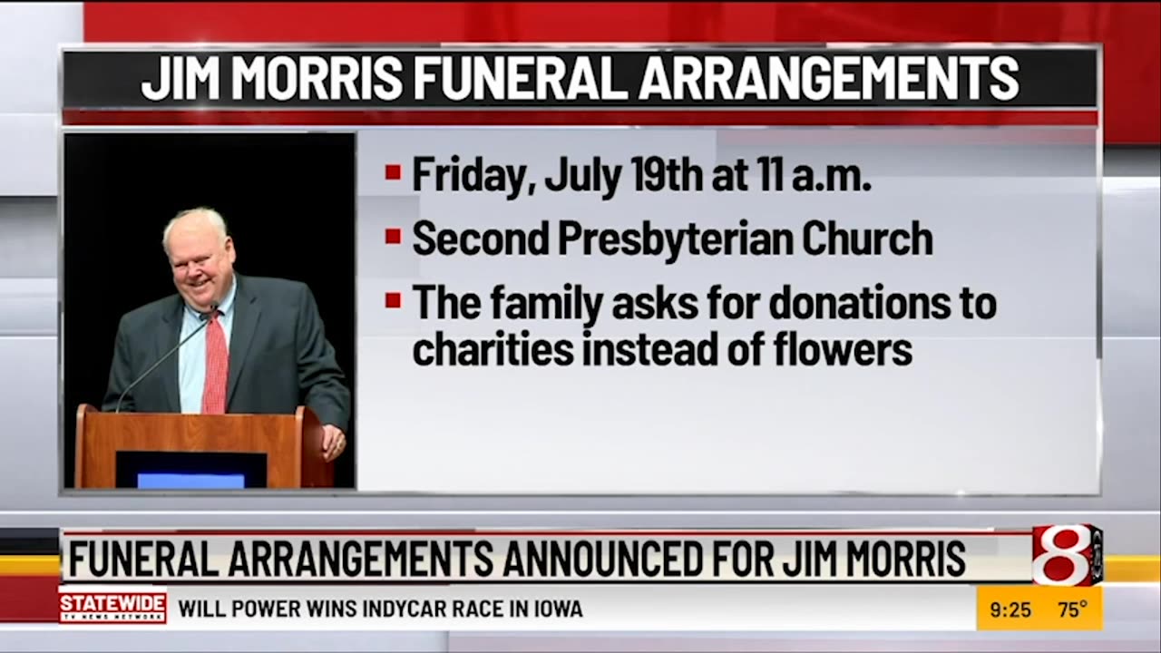 July 15, 2024 - Funeral Arrangements Announced for Indy Civic Leader Jim Morris