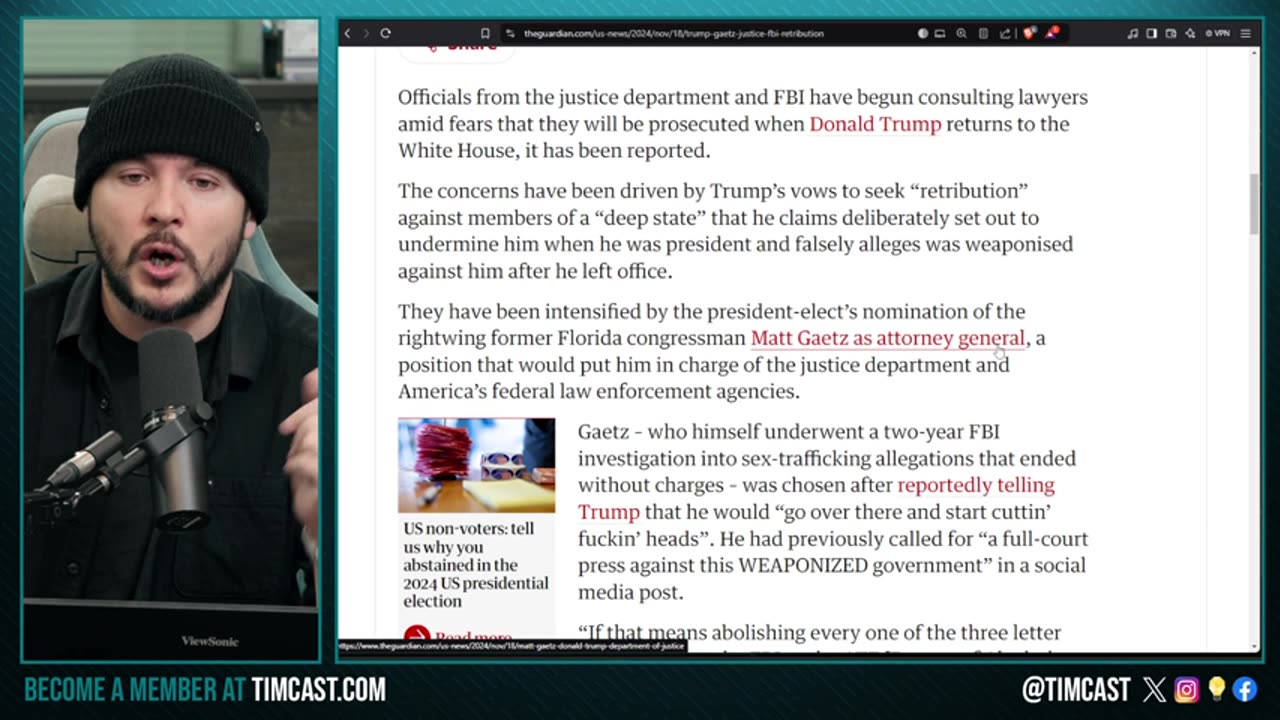 Trump RETRIBUTIONIS: Corrupt DOJ PANIC, Hire LAWYERS In Fear Of Matt Gaetz, Kash Patel & Trump!