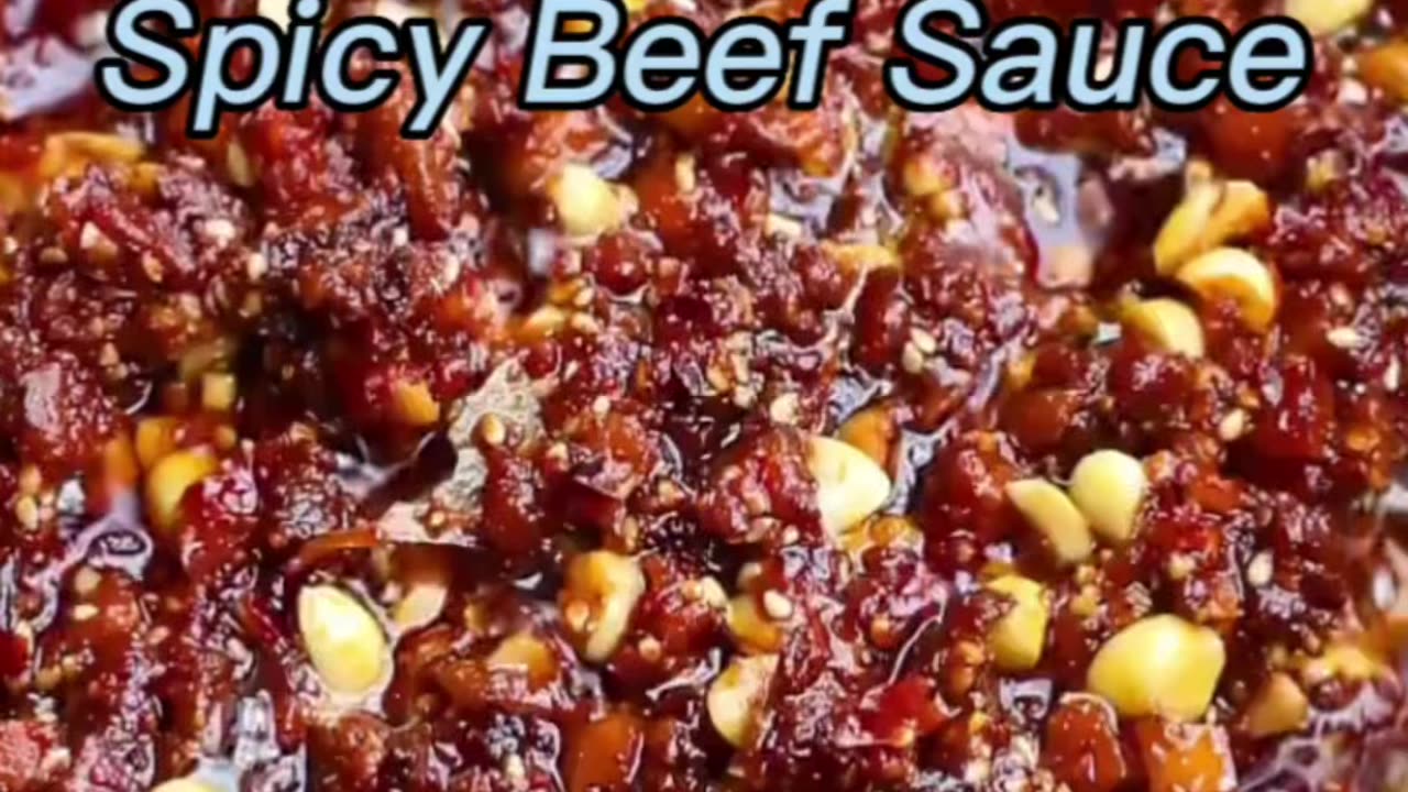 Chinese food’s cooking/ Spicy beef sauce