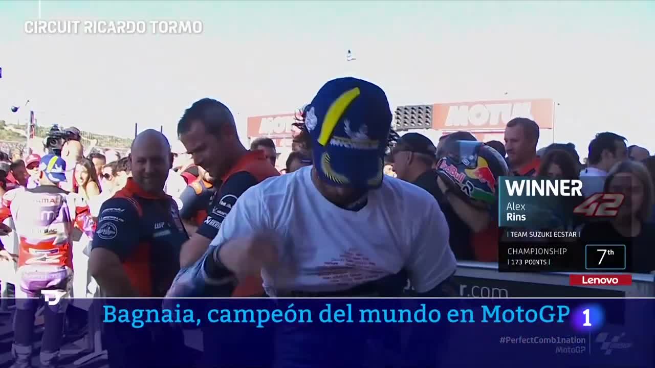 BAGNAIA, CAMPEÓN del MUNDO en MotoGP I RTVE Noticias