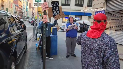 Dr Fauci is scheduled to speak at an event . Protesters gather outside and chant "F#CK Fauci"