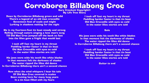 Corroboree Billabong Croc Song