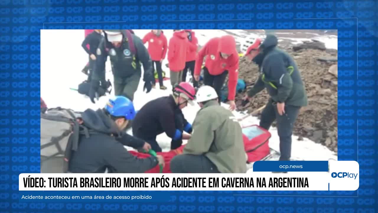 Vídeo: Turista brasileiro se acidenta em caverna na Argentina