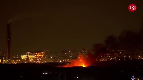 Blaze lights up Gaza sky as Hamas-Israel conflict escalates