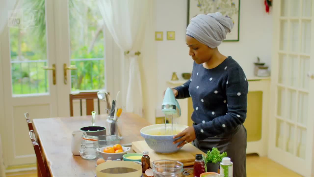 Orange Scented Polenta Cake Nadiya's British Food Adventure Episode 4 - BBC Two