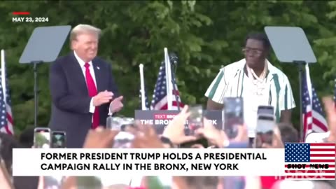 VIRAL MOMENT: Rappers Sleepy Hallow And Sheff G Join Trump Onstage At Bronx Campaign Rally