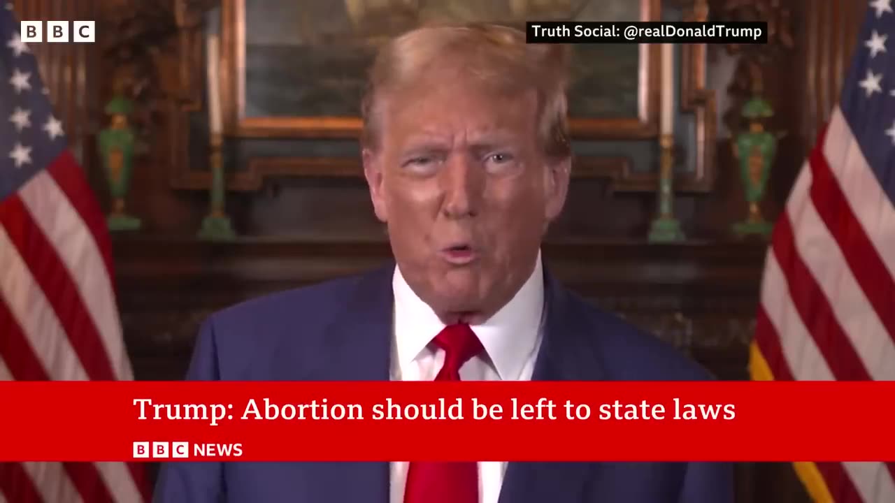 Donald Trump says abortion rights should be decided by individual US states | BBC News