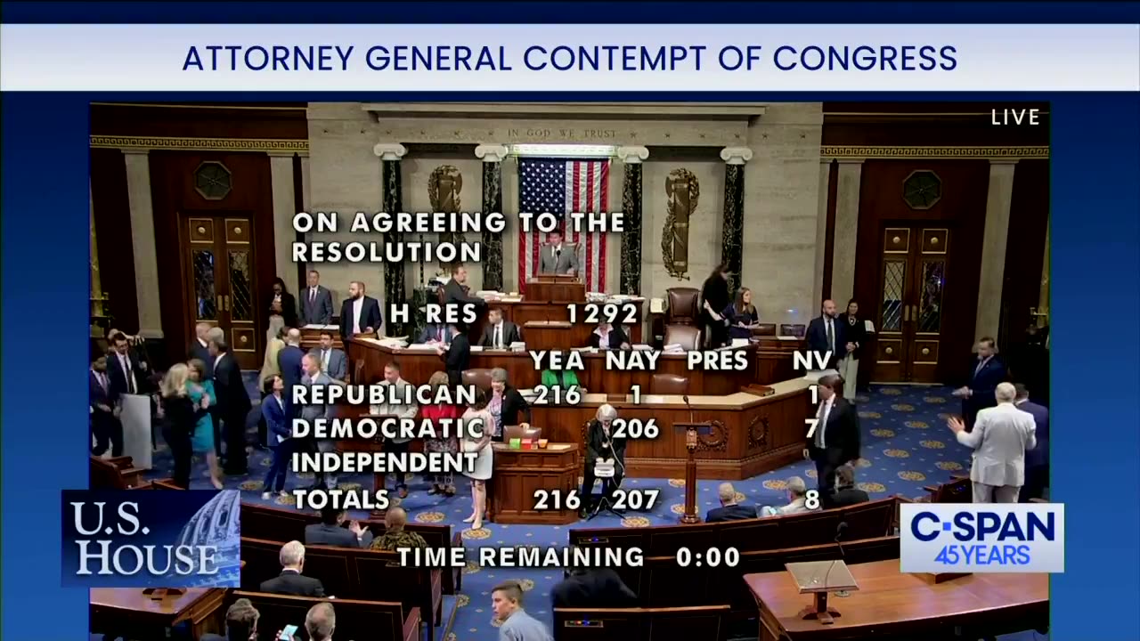 Vote To Hold Garland In Contempt Of Congress