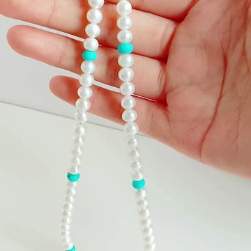 Natural turquoise roundle beads pearl beads gemstone necklace full strand 16inch Unique Gifts06