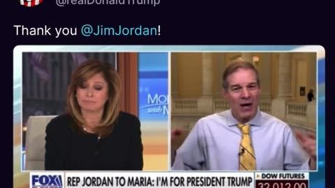 Trump: Thank you Jim Jordan!