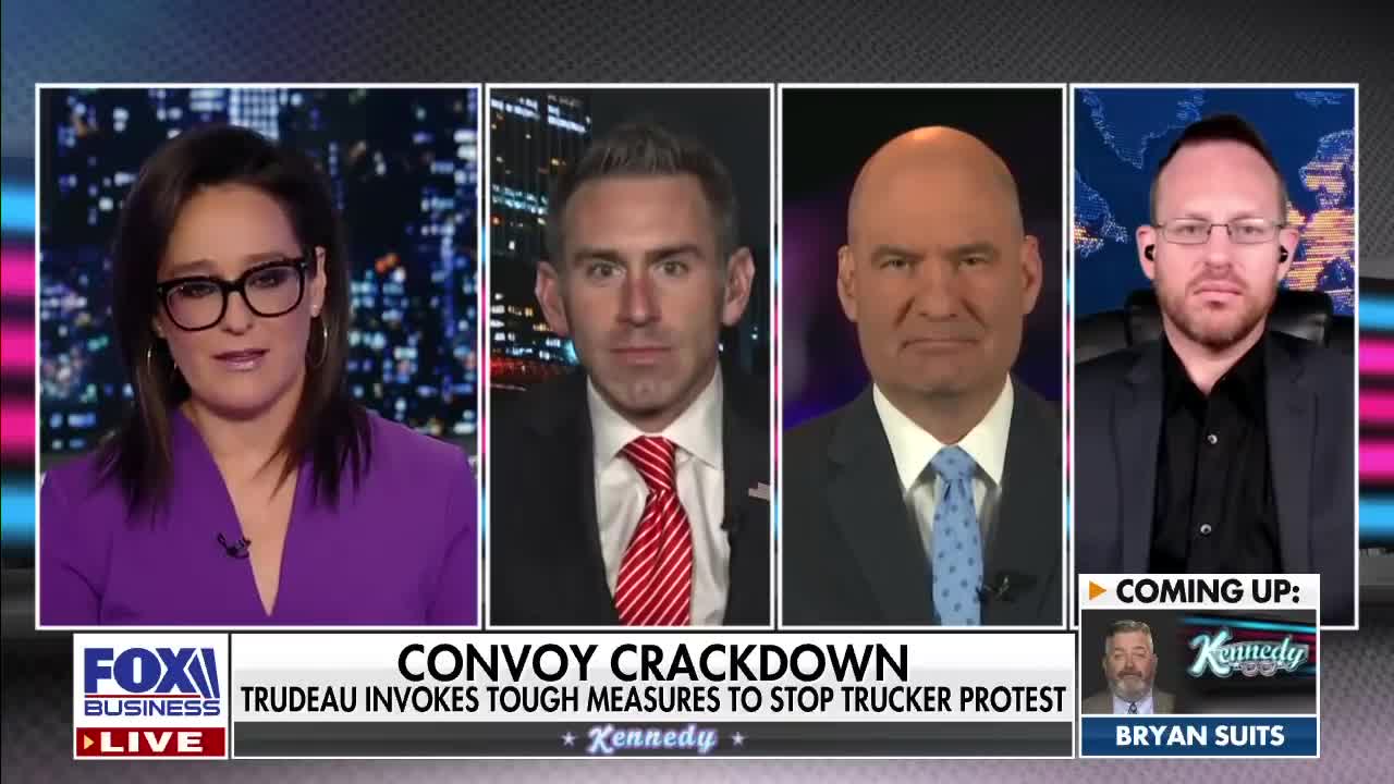 Kennedy accuses Trudeau of dictatorship in the midst of a crackdown on trucker protests.