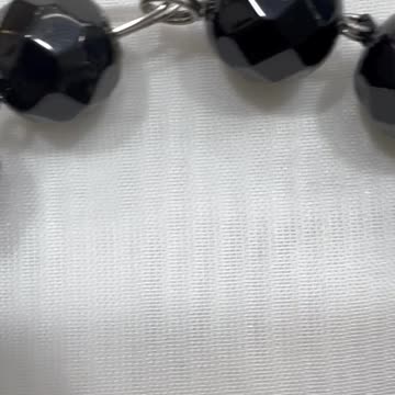 Handmade + Knotting Unique 16” Necklace with Faceted Onyx, 925 Silver with Onyx