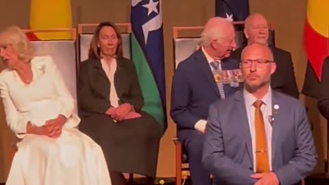 King Charles protester Lidia Thorpe, a Victoria Senator interrupts the great hall after speech