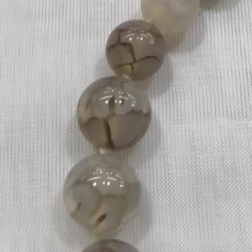 Handmade + Knotting Unique 18” Statement Necklace with 925 Silver, Agate