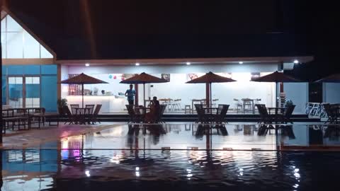 Beautiful Swimming Pool in the Night