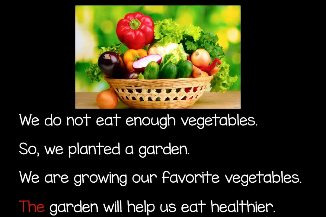 We do not eat enough vegetables.S